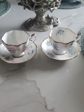 2QUEEN ANN Classic Floral Bone China Teacup and Saucer PERDECT FOR MOTHERS DAY